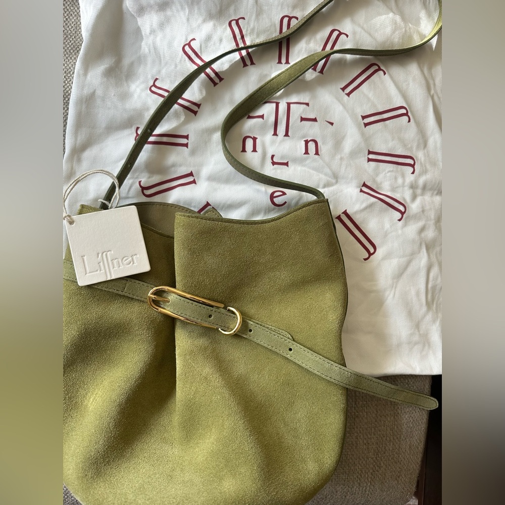 LIFFNER BELTED BUCKLE BAG - HERB SUEDE - Picture 2 of 8
